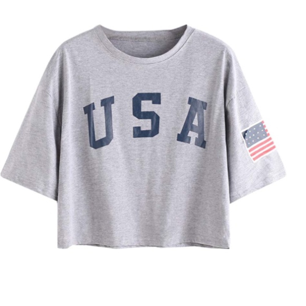 Cropped USA top